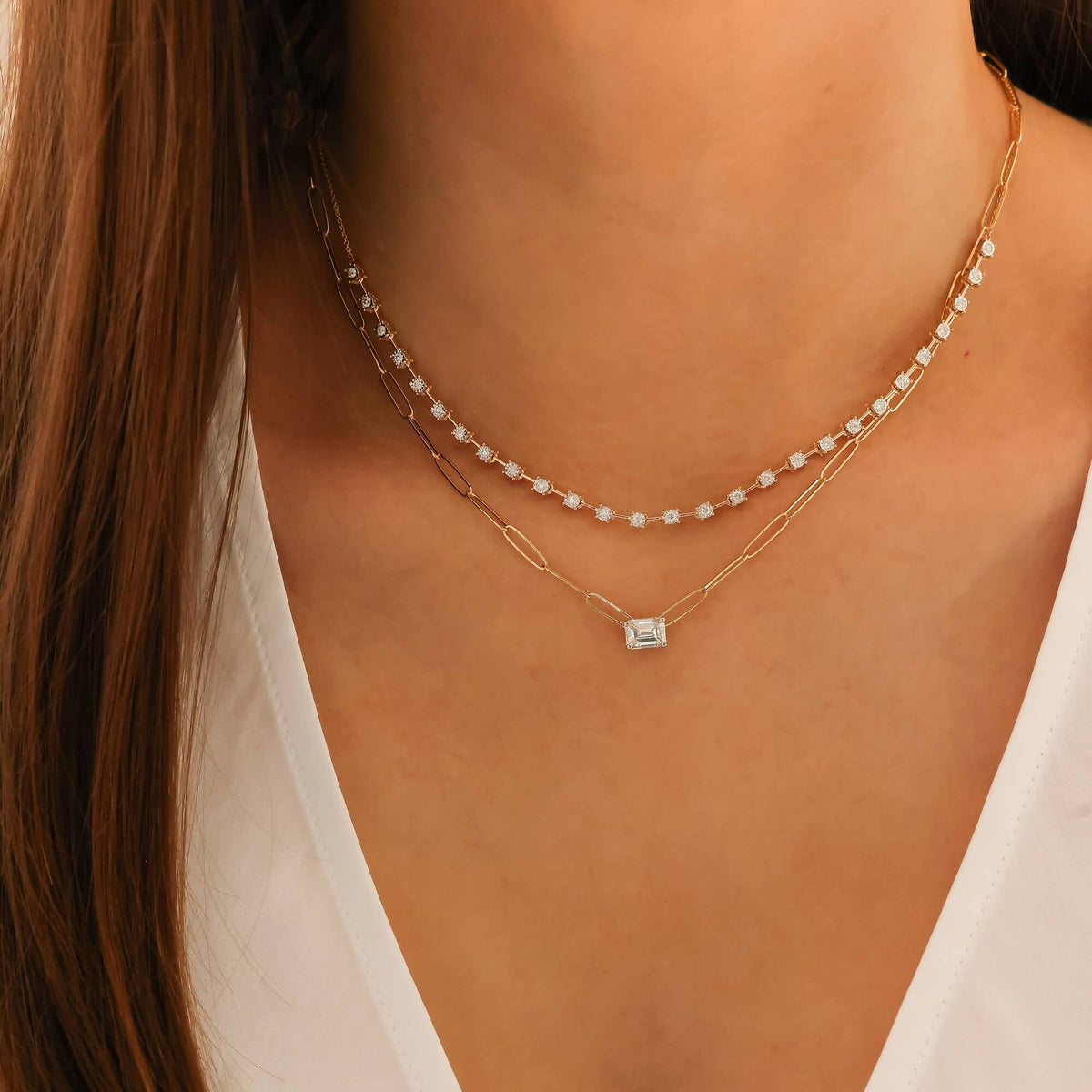 Ava Bea Interval Tennis Necklace