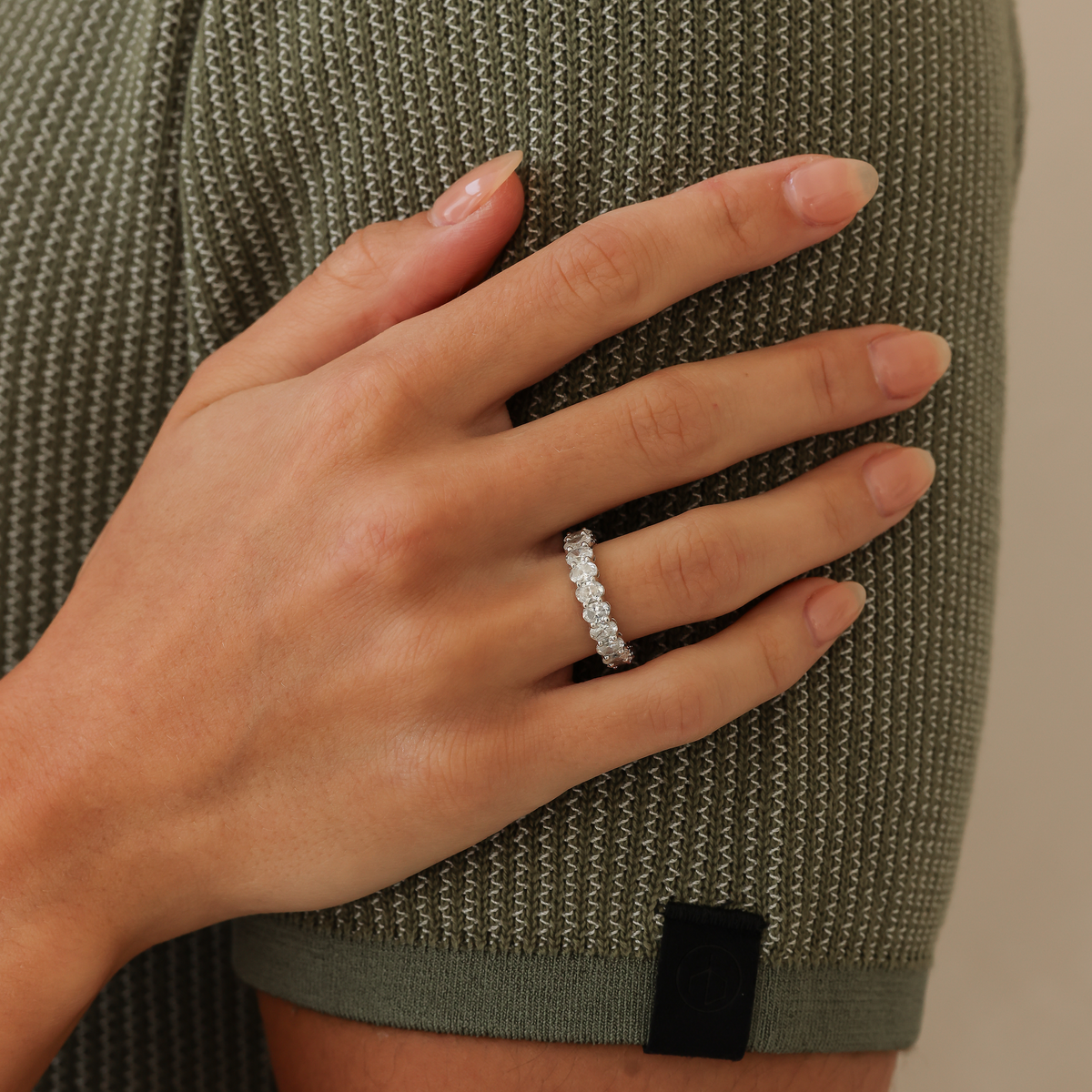 DRD 0.20 Ct. Oval Diamond Eternity Ring