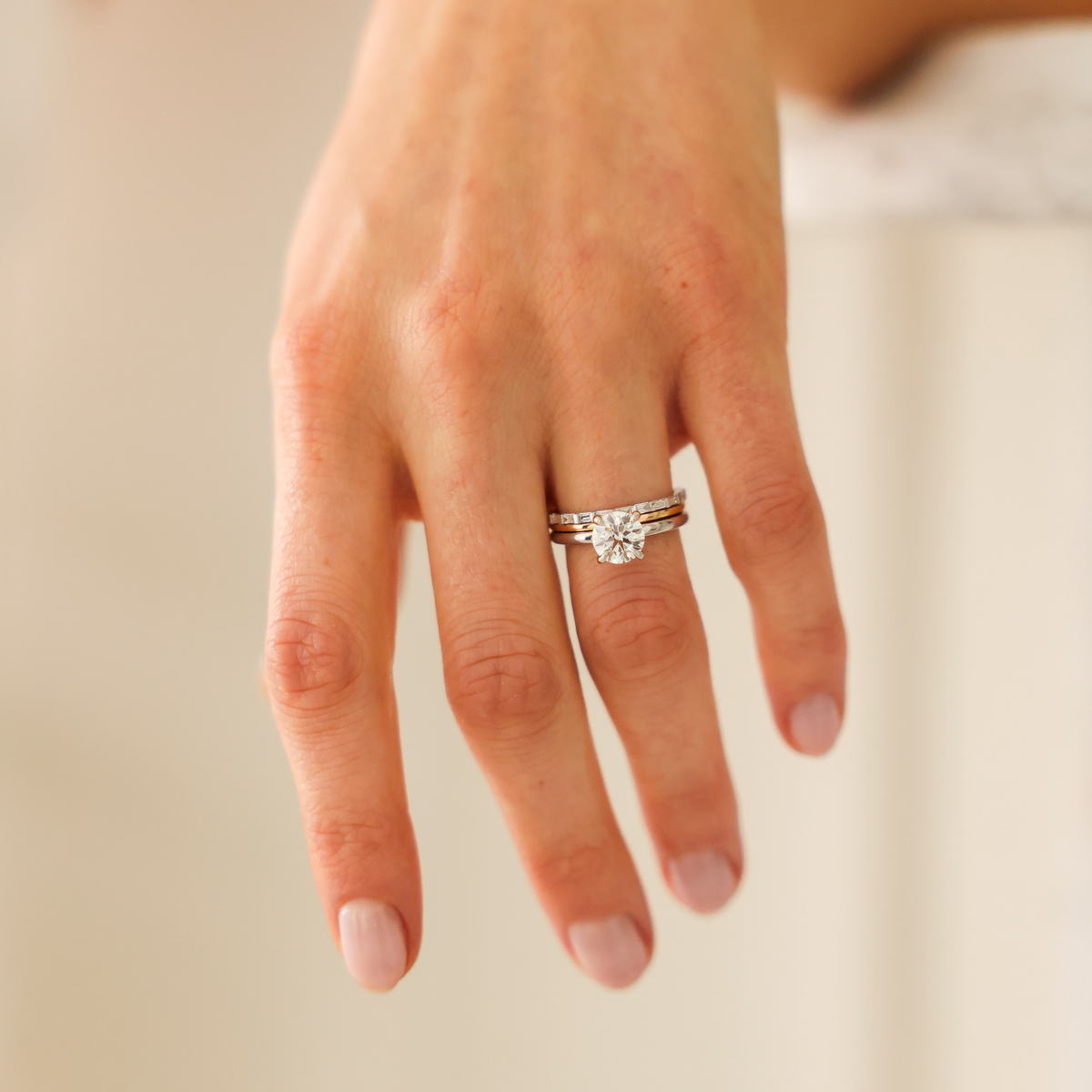 Sadie Pearl Baguette Eternity Ring