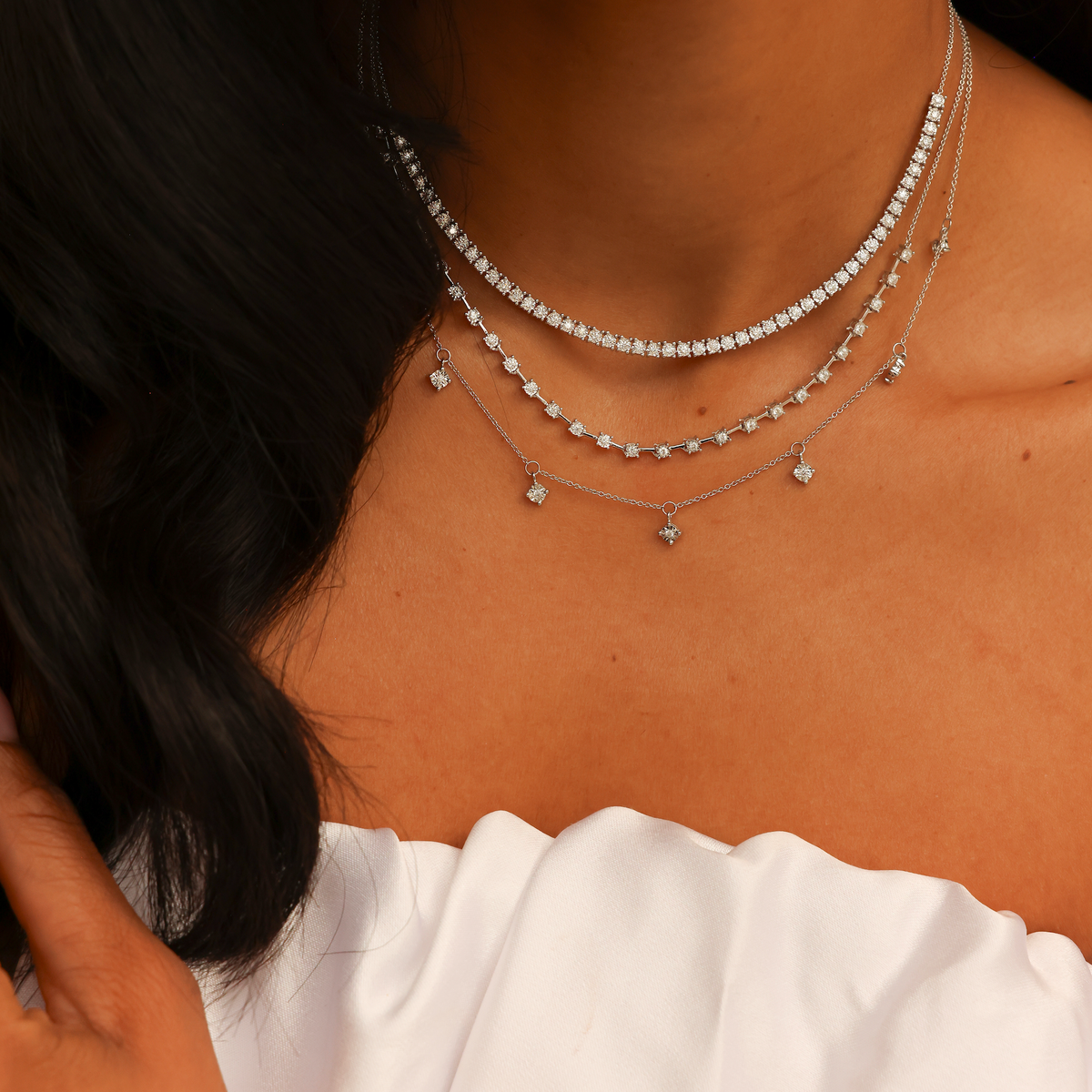 Ava Bea Interval Tennis Necklace