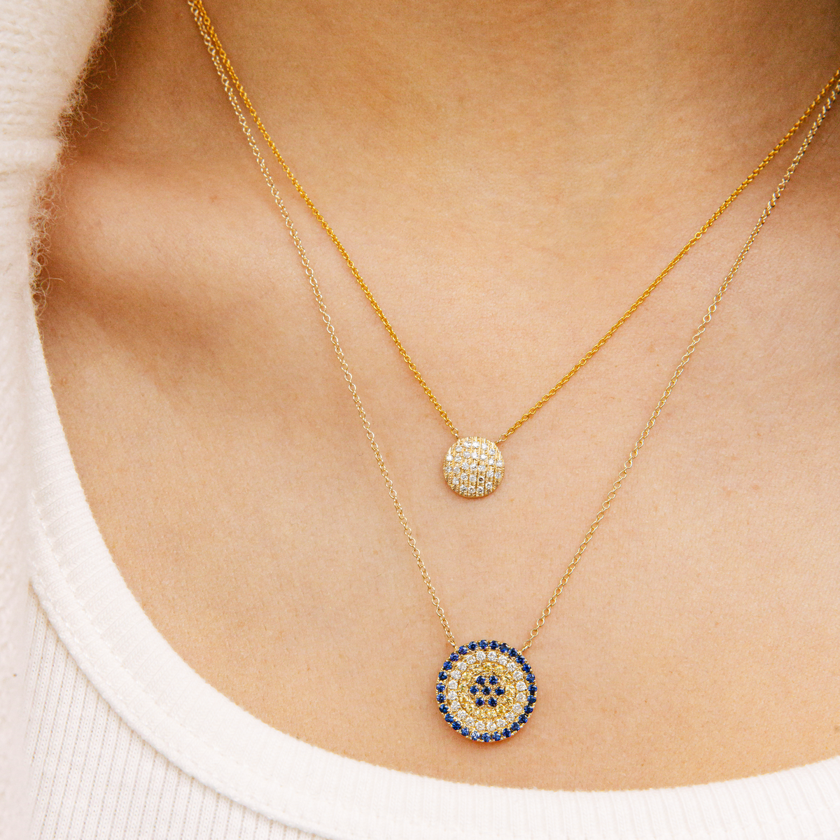 Lauren Joy Medium Disc Necklace