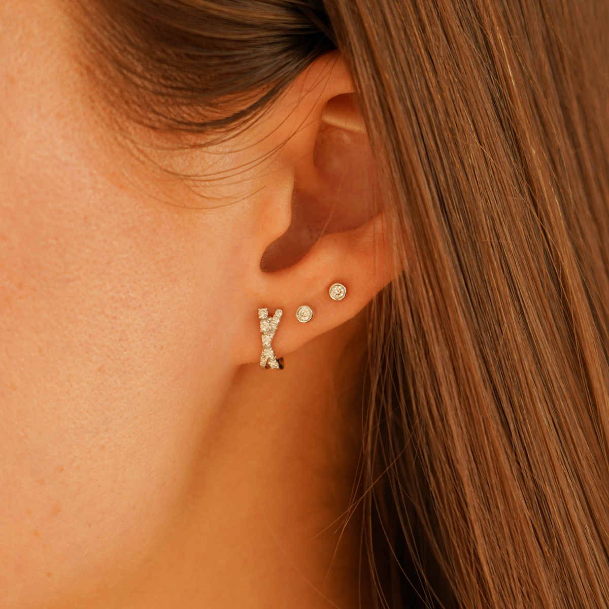 Lulu Jack Single Bezel Diamond Stud