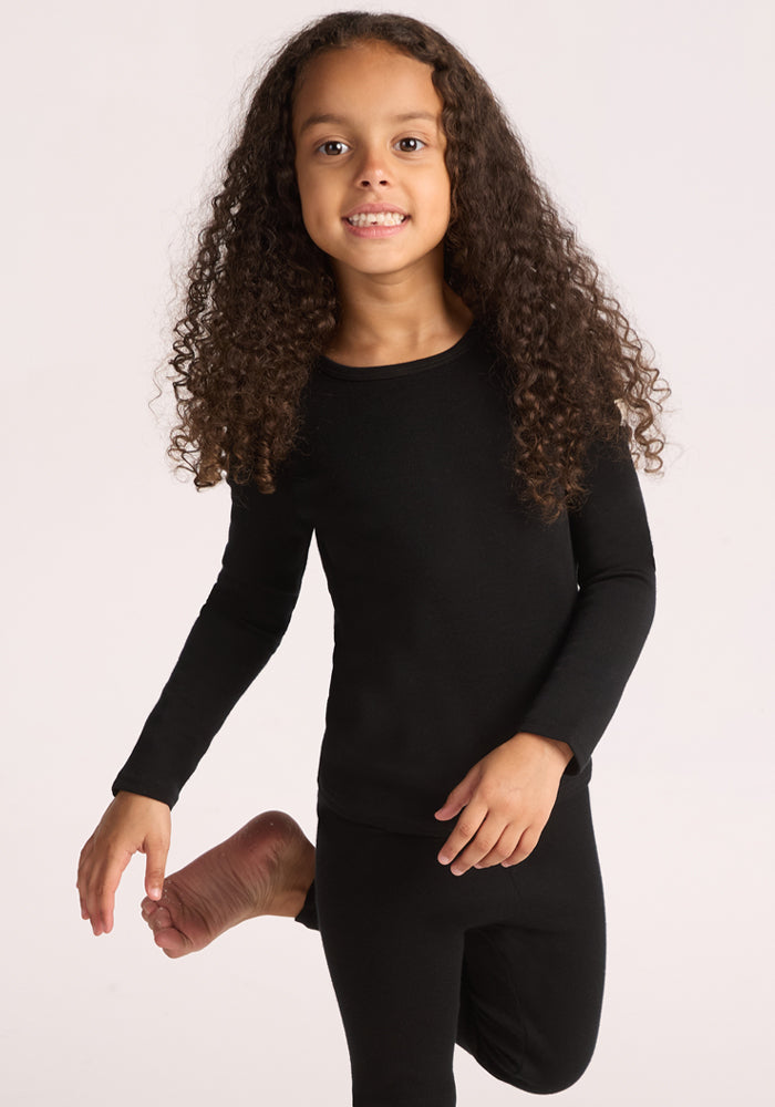 Kids Explorer Base Layer Top - Black