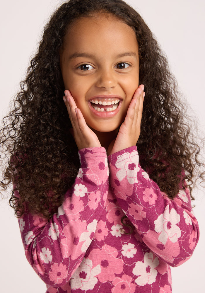 Kids Explorer Base Layer Top - Rosie Posie