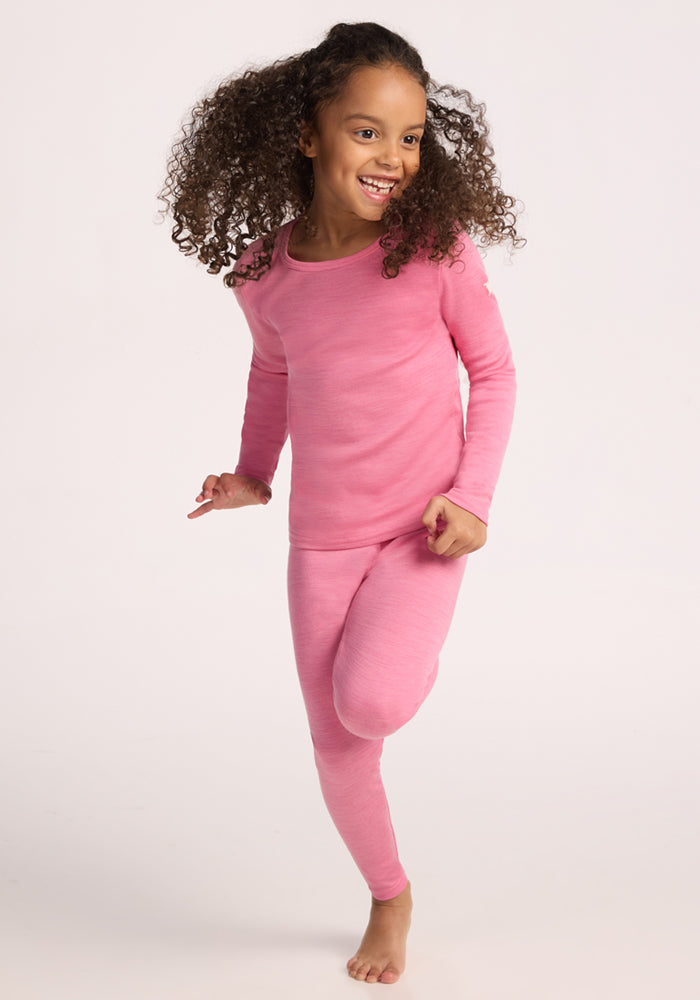 Kids Explorer Base Layer Bottoms - Pinky Promise