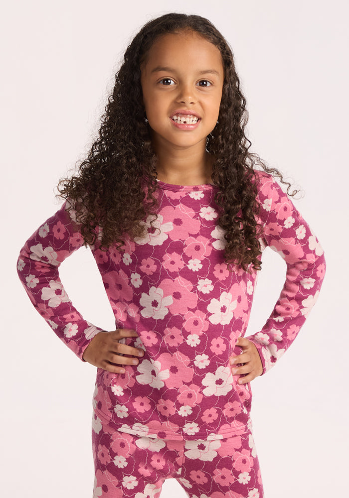 Kids Explorer Base Layer Top - Rosie Posie