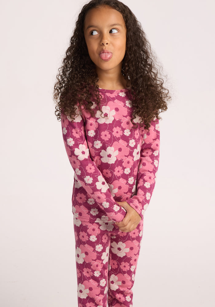 Kids Explorer Base Layer Bottoms - Rosie Posie