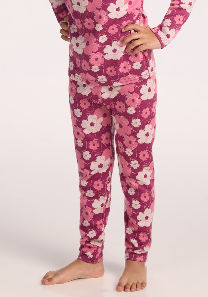 Kids Explorer Base Layer Bottoms - Rosie Posie