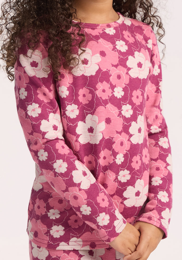 Kids Explorer Base Layer Top - Rosie Posie