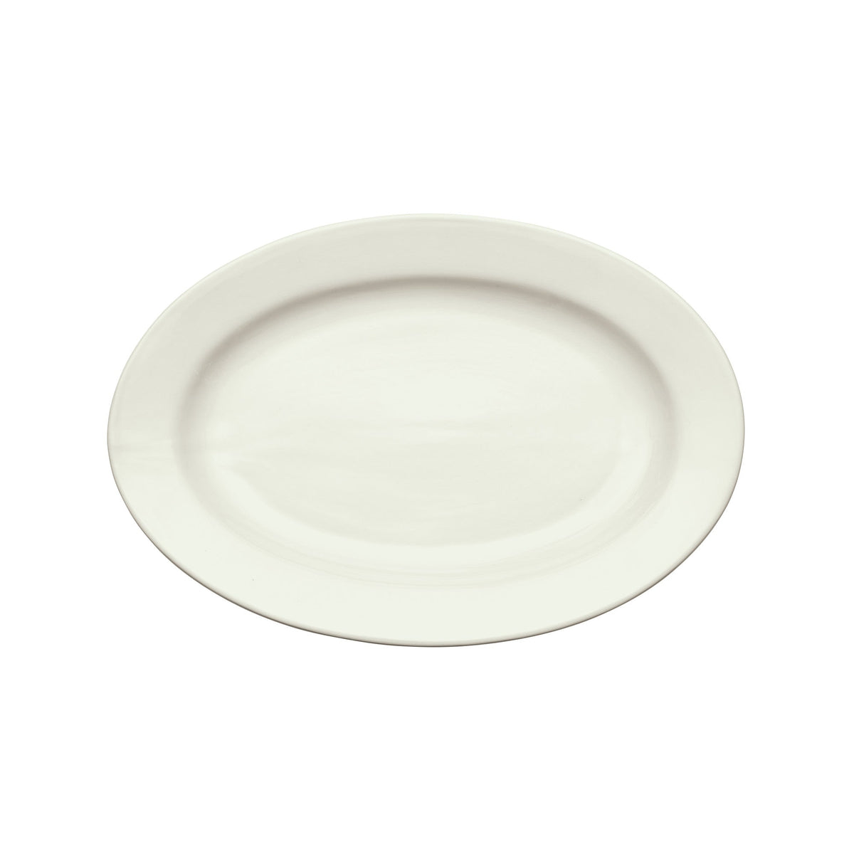 BPO-15-AW - Birkhall Porcelain Rolled Edge Platter, 15"L x 10-1/4"W x 1-1/2"H - American White (12 Pieces/Case)