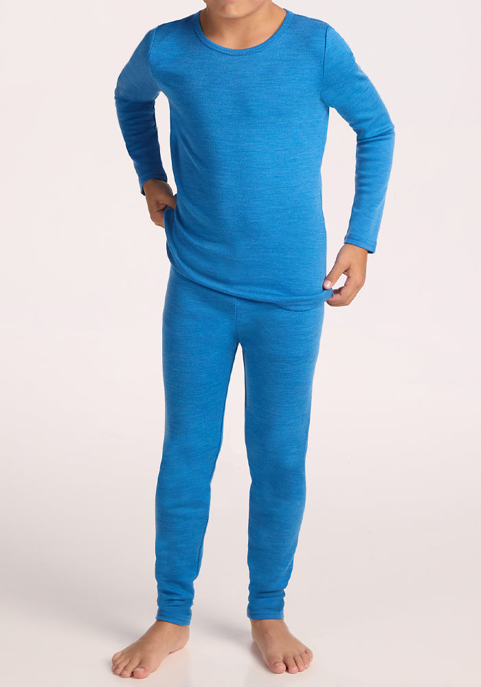 Kids Explorer Base Layer Bottoms - Blue Razz