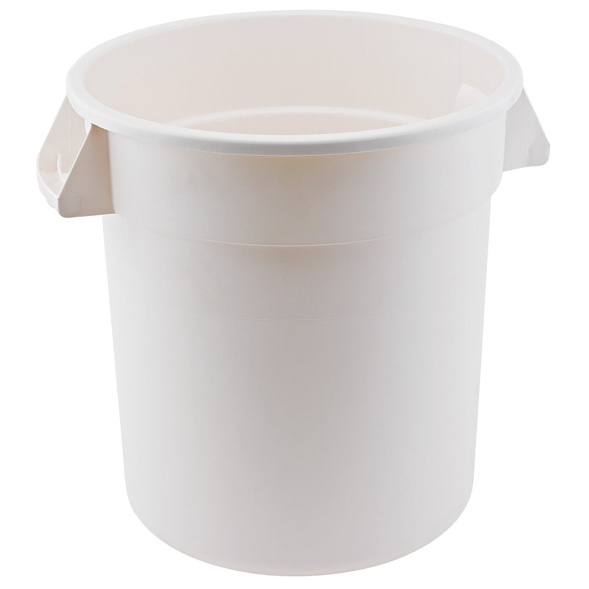 PTC-10W - Heavy-Duty Round Trash Can - White, 10 Gallon