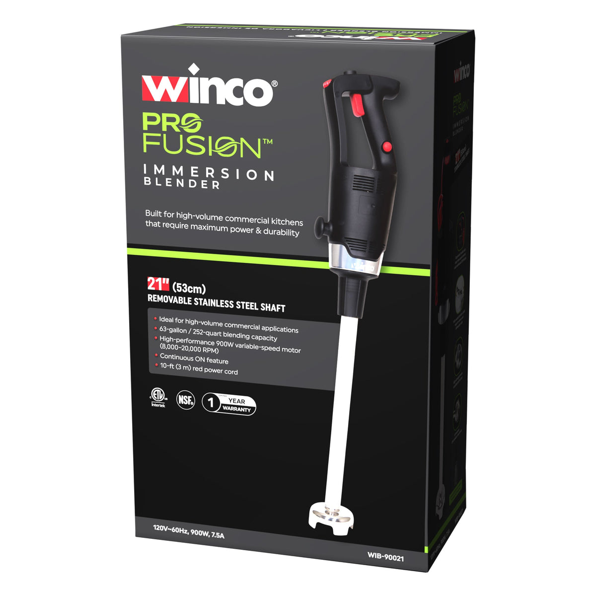 WIB-90021 - Winco ProFusion Immersion Blender with 21" Shaft