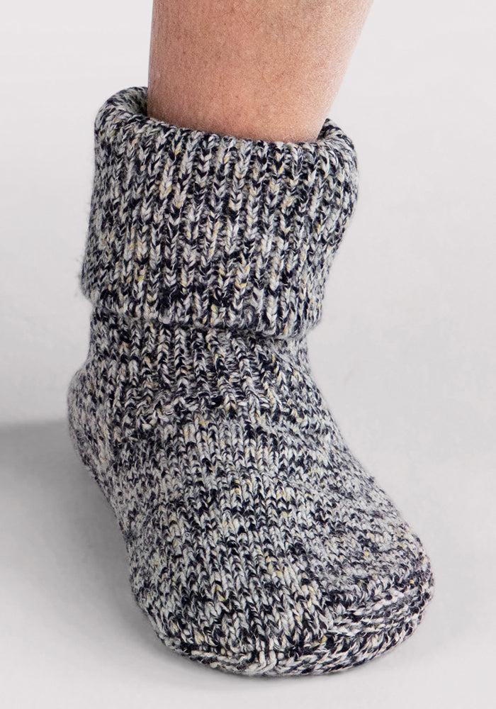Men's Gripper Slipper Bootie - Speckled Stone