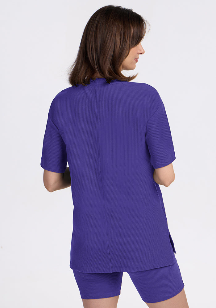 Vera Ribbed Tunic - Berry Indigo
