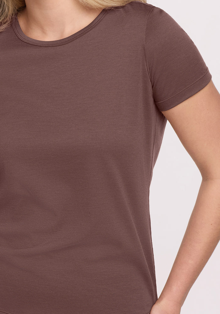 Liza Crew Neck Tee - Peppercorn