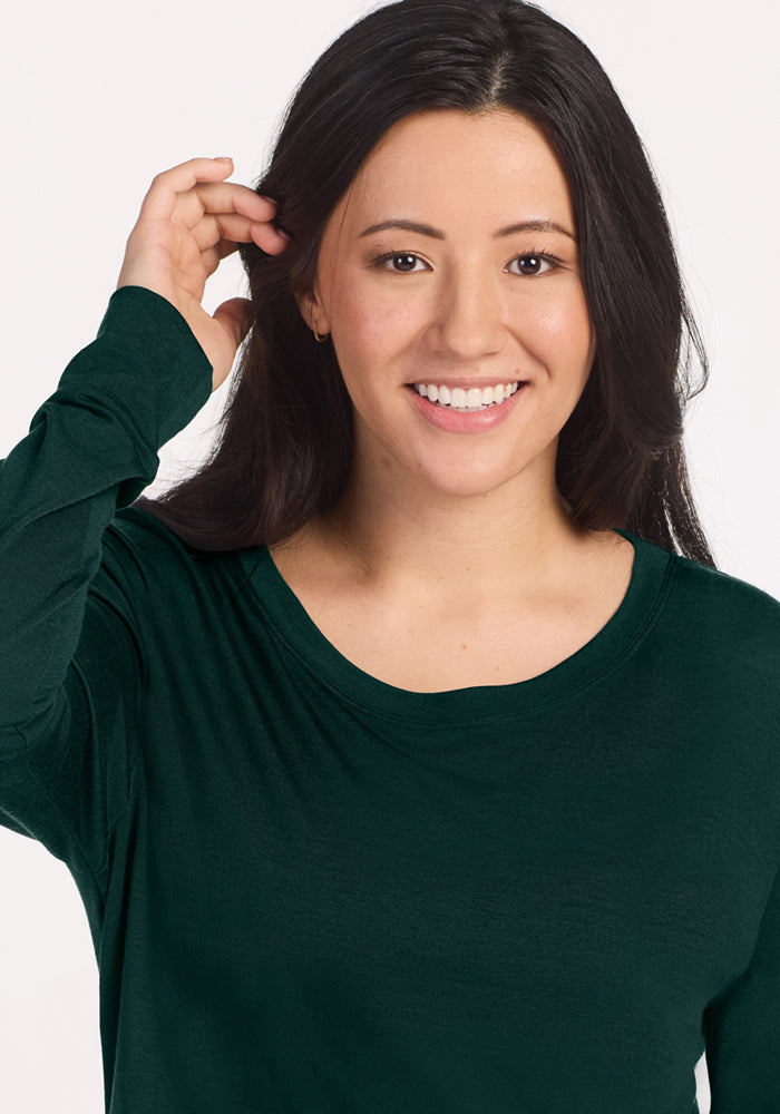 Ashlie Lounge Top - Deep Pine