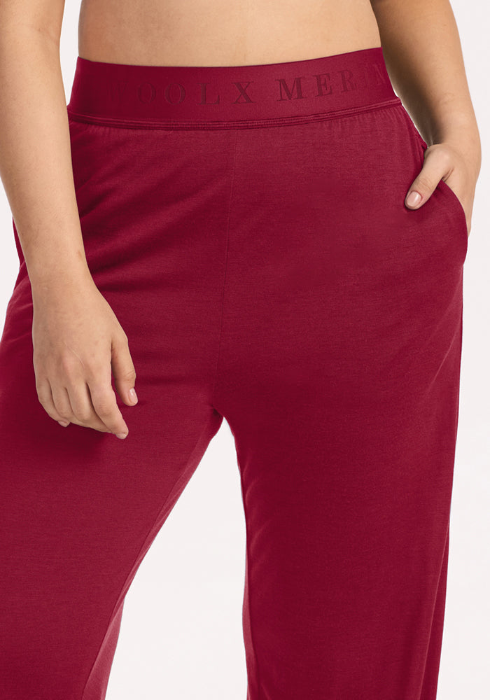 Maya Lounge Pants - Beet Red