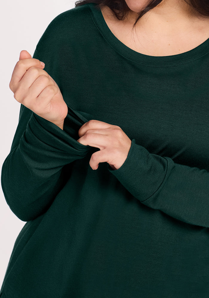 Ashlie Lounge Top - Deep Pine