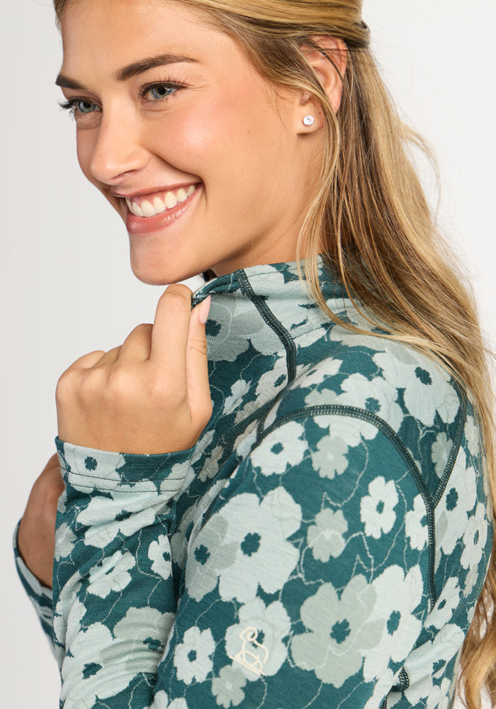 Emi 1/4 Zip - Coastal Wildflower
