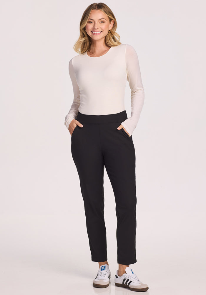 Nicole Petite Ankle Pant - Black