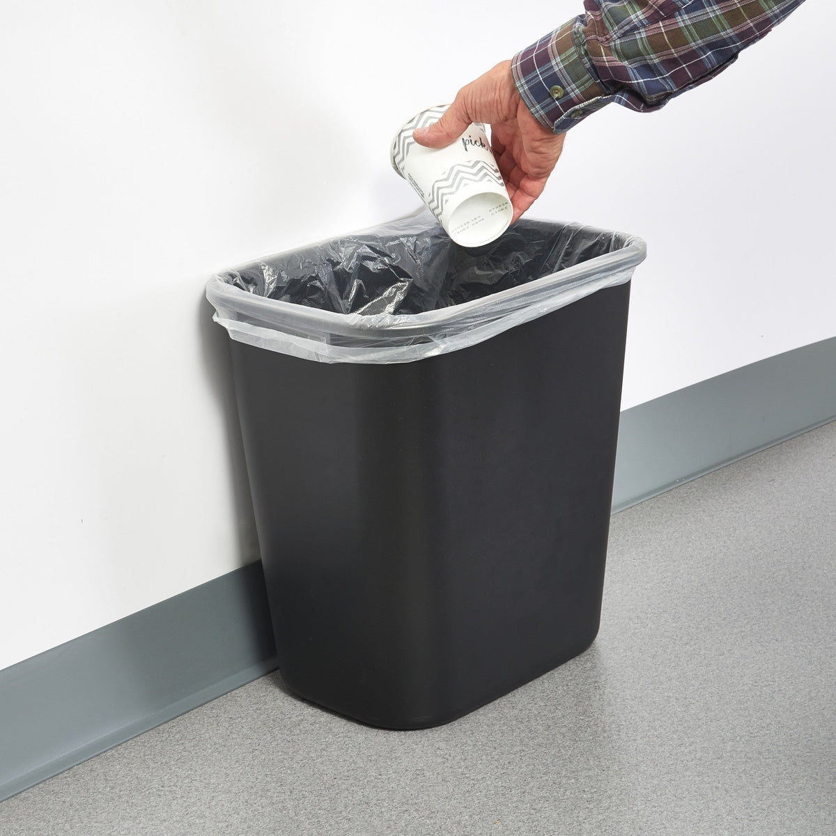 PWR-28K - Waste Baskets - 28 Quart, Black