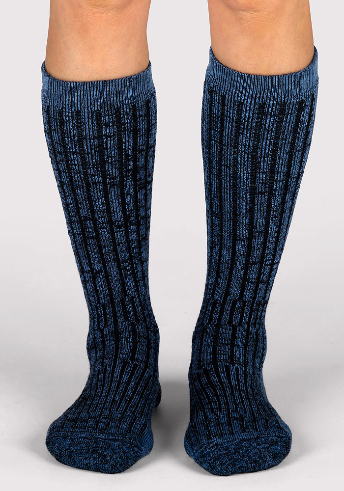 Womens Joey Mid Calf Socks - Steel Blue