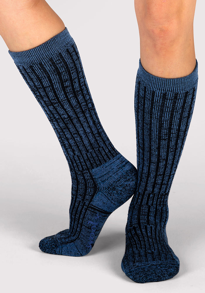Womens Joey Mid Calf Socks - Steel Blue
