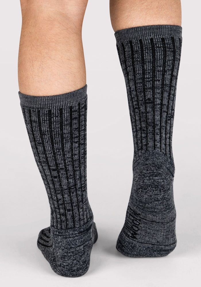 Mens Joey Crew Socks - Stone Grey