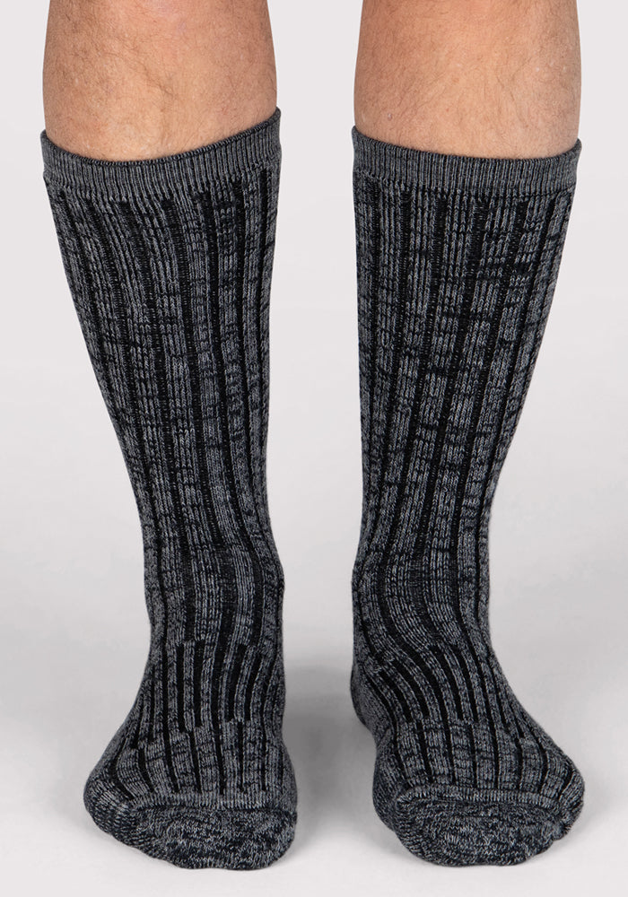 Mens Joey Crew Socks - Stone Grey