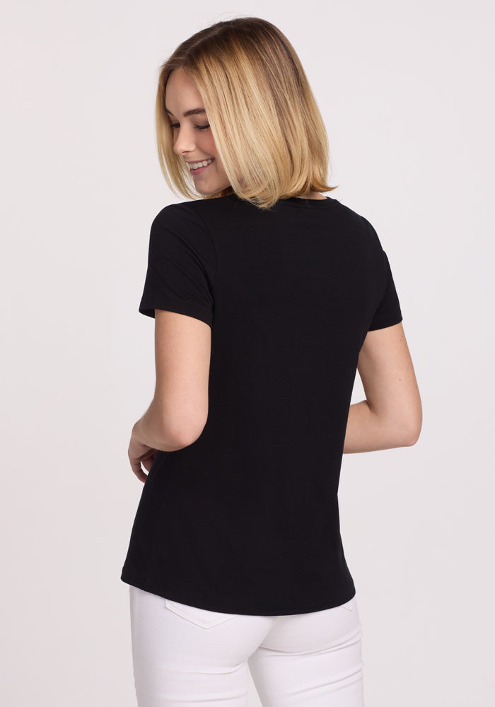 Junie V Neck - Black