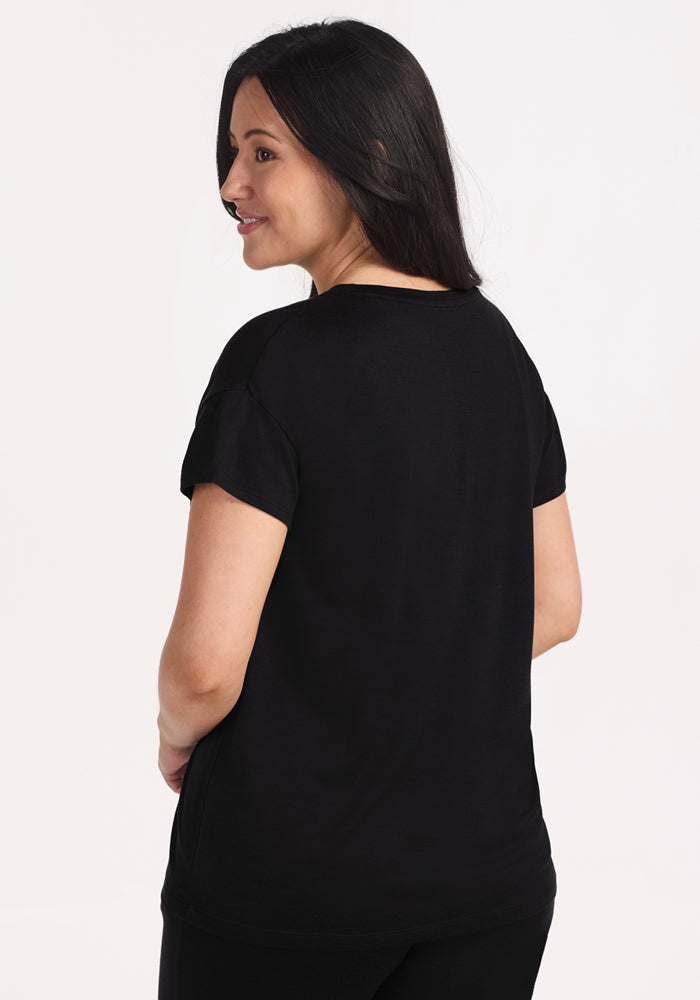 Billie Lounge Tee - Black