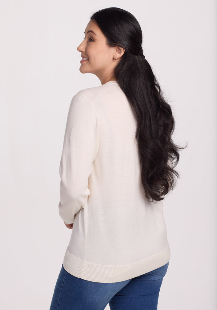 Francesca Sweater - Dewdrop Pearl
