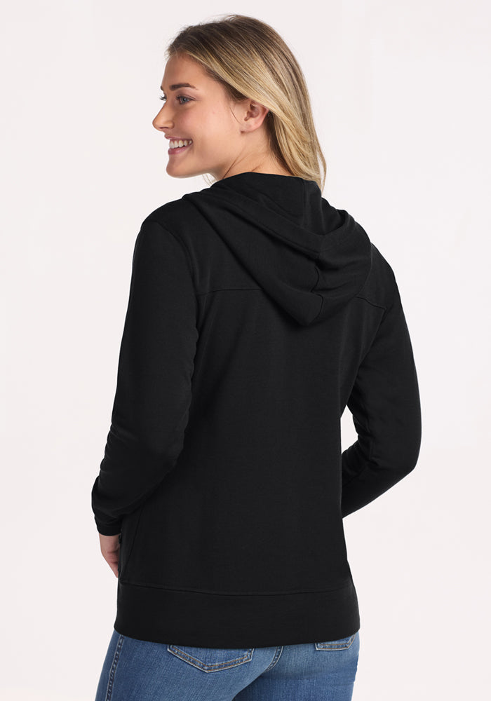 Darby Petite Zip Up Hoodie - Black