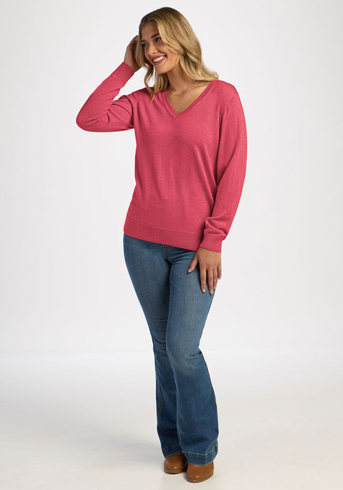 Francesca Sweater - Vivid Rose