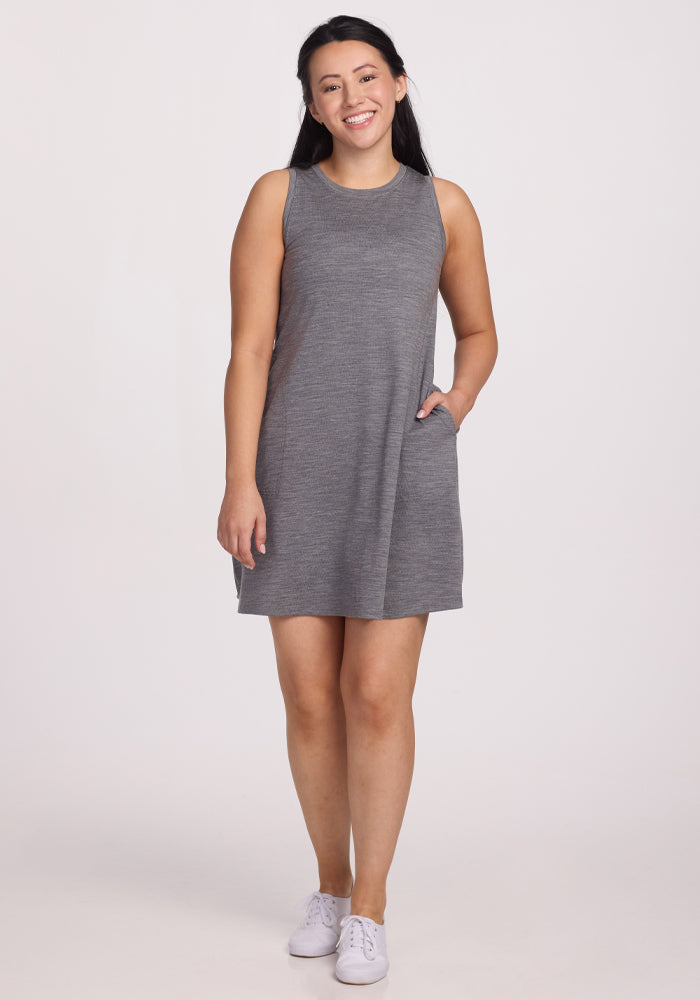 Clara Dress - Graphite Heather