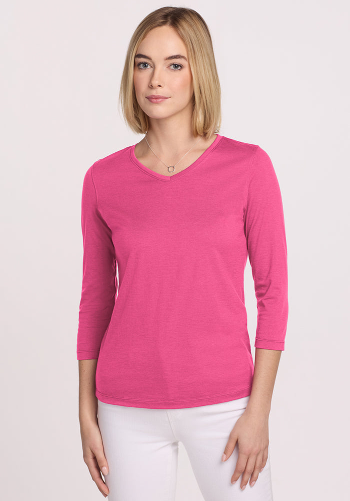 Elena 3/4 Sleeve V Neck
