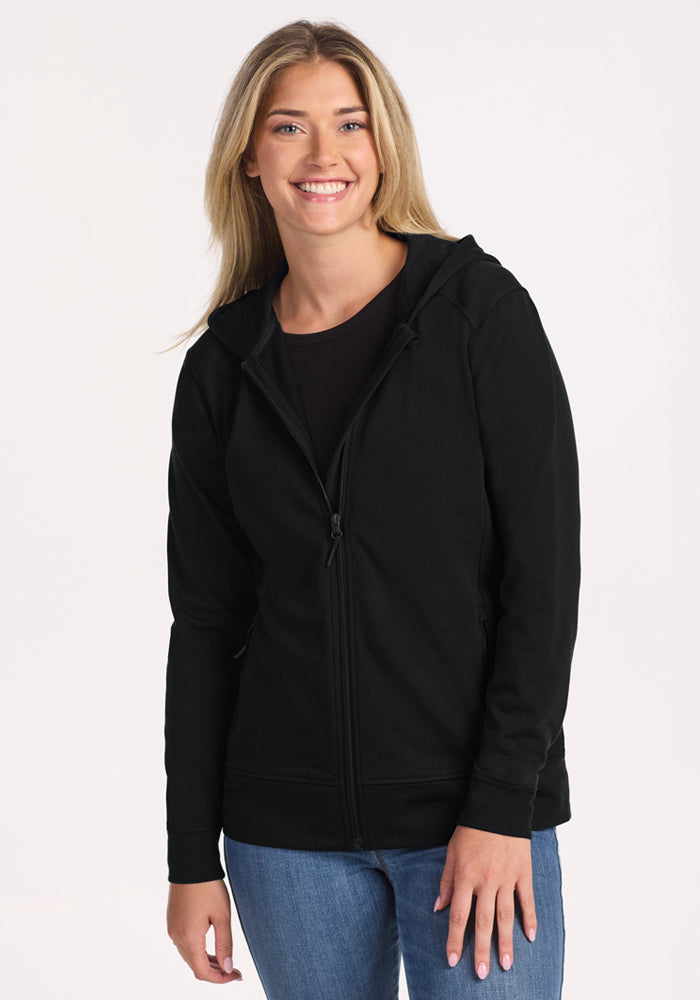 Darby Petite Zip Up Hoodie - Black