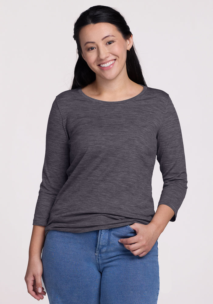 Jenny 3/4 Sleeve Crew Neck