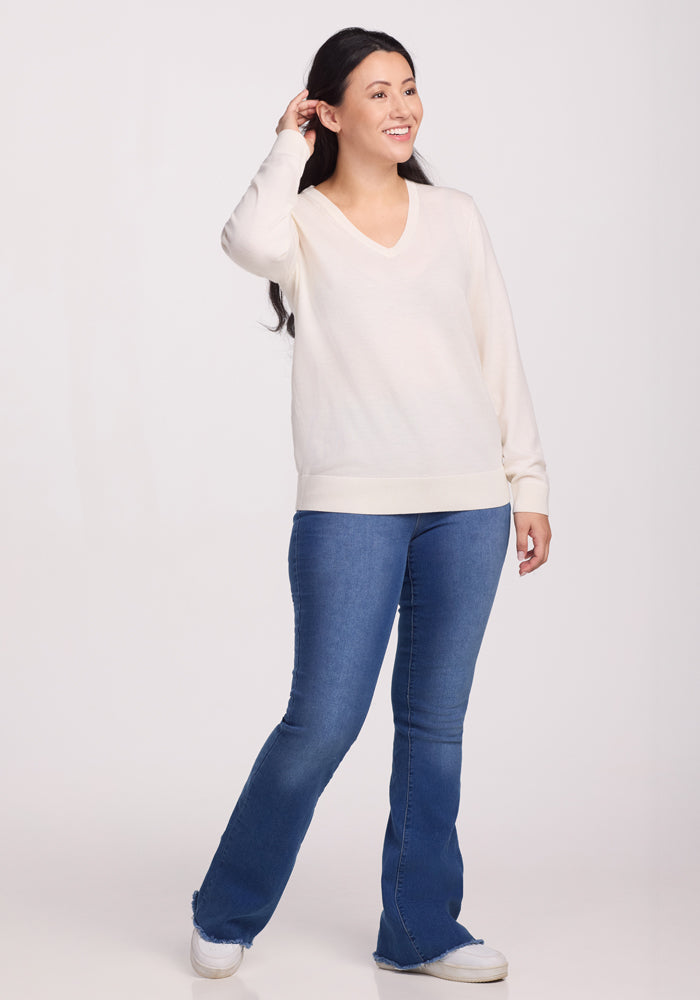 Francesca Sweater - Dewdrop Pearl