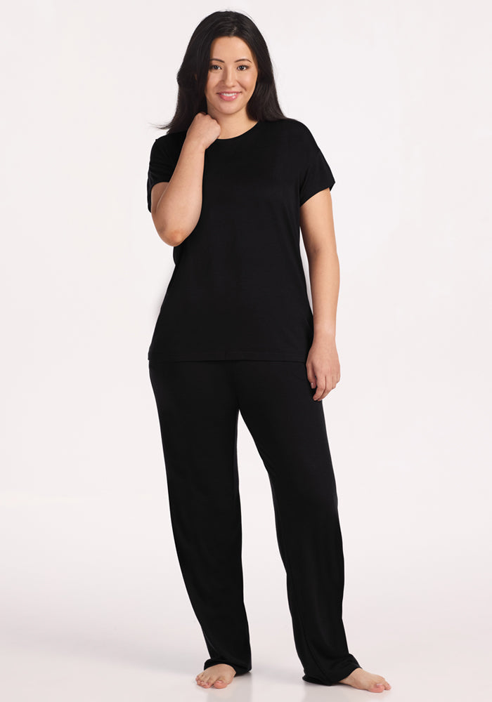 Billie Lounge Tee - Black