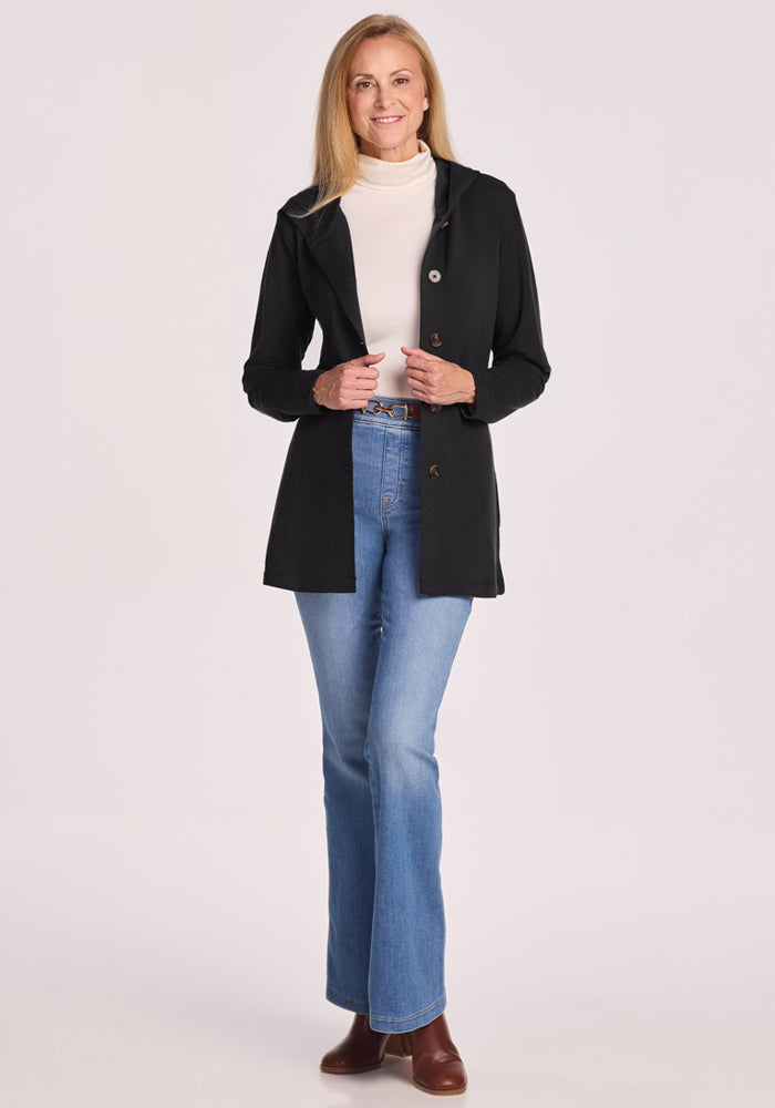 Edna Hooded Cardigan - Black