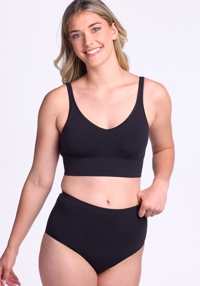 Mabel Full Coverage Underwear - Black