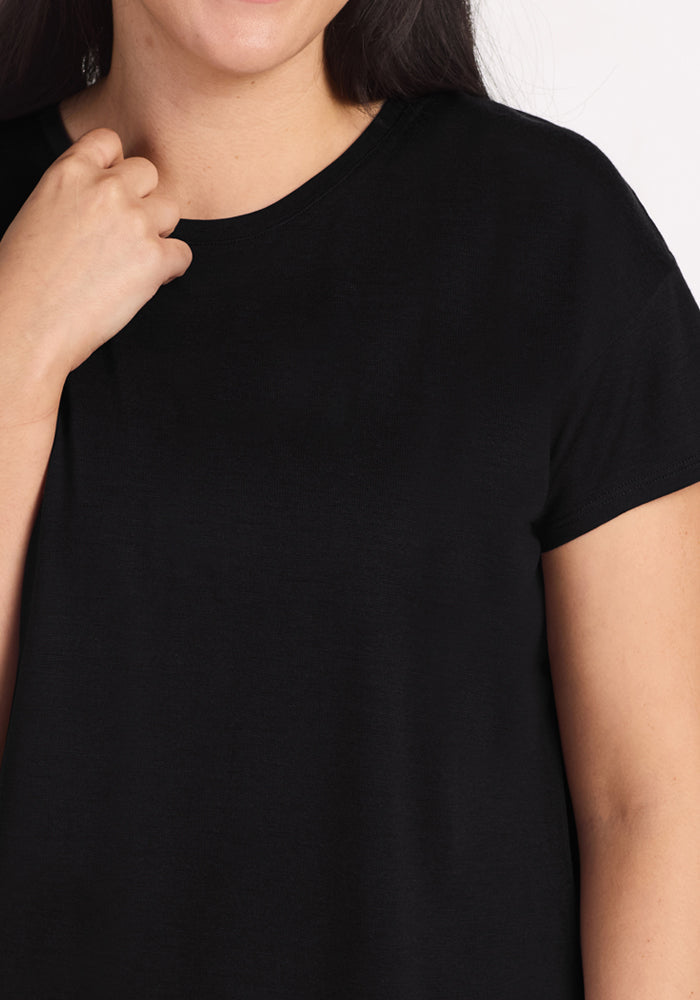 Billie Lounge Tee - Black