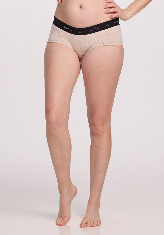 Lila Boy Shorts - Cream Heather