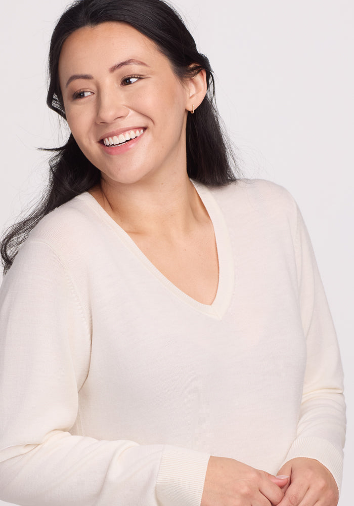Francesca Sweater - Dewdrop Pearl