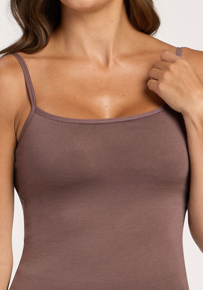 Teagen - Cami With Shelf Bra - Peppercorn