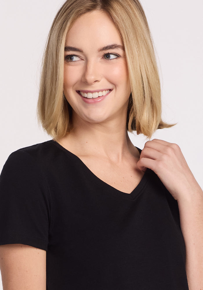 Junie V Neck - Black