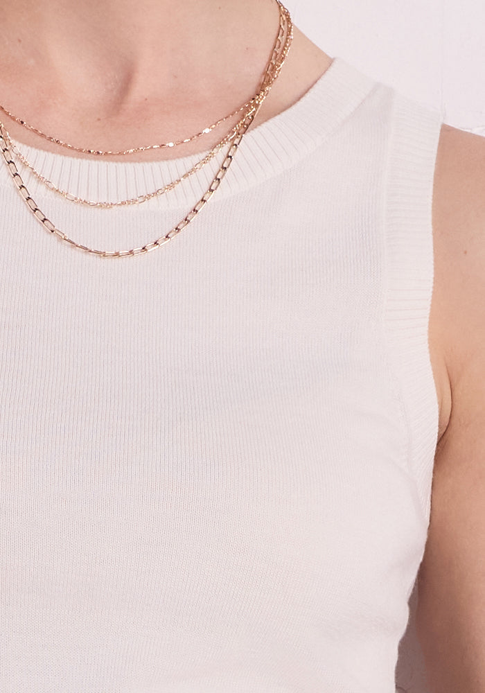 Chessy Tank Top - Dewdrop Pearl