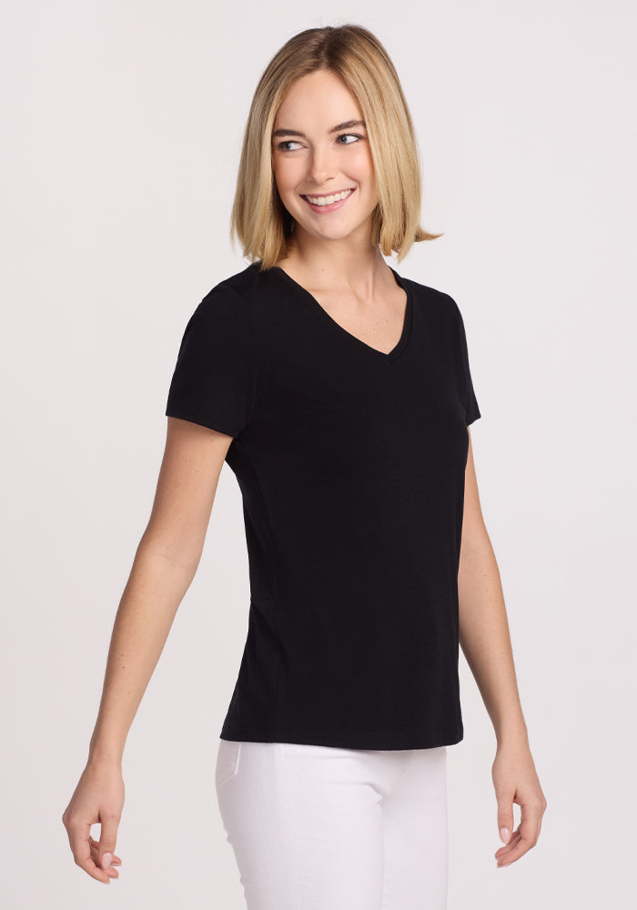 Junie V Neck - Black